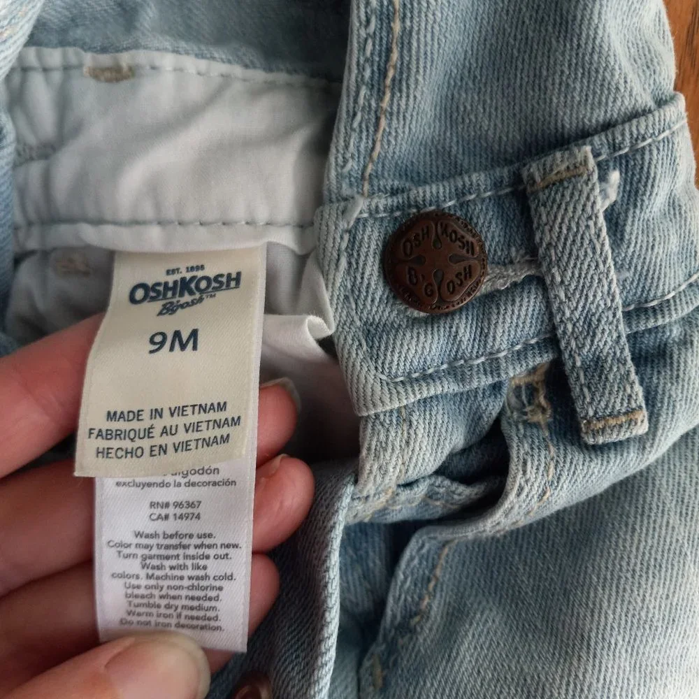 Denim Skirtall Skirt Overalls Classic Retro Cottagecore Size 9 month